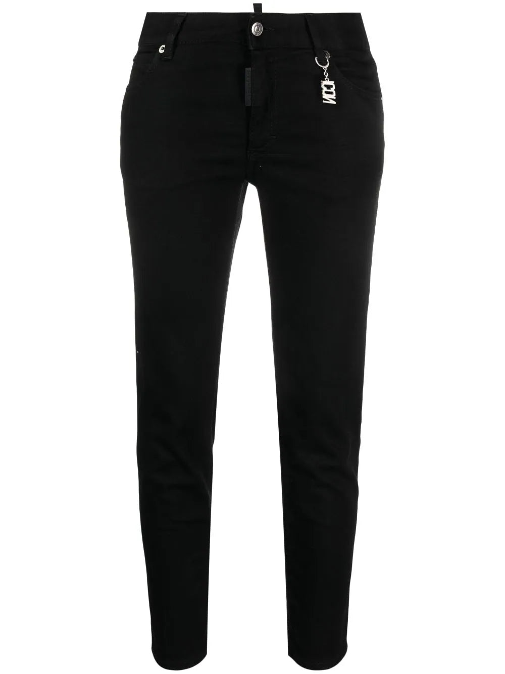 JEANS CROPPED SLIM NEGRO Cozy Wide-Legged Jeans