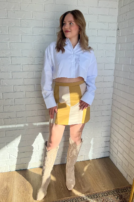 La Creme Mini Skirt chiffon skirt airy