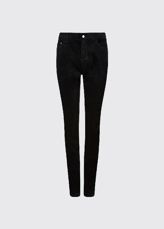 Honeysuckle Jeans - Black Trendy Button-Up High-Waist Jeans