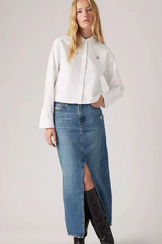 Levi's Ankle Column Skirt wrap skirt elegant