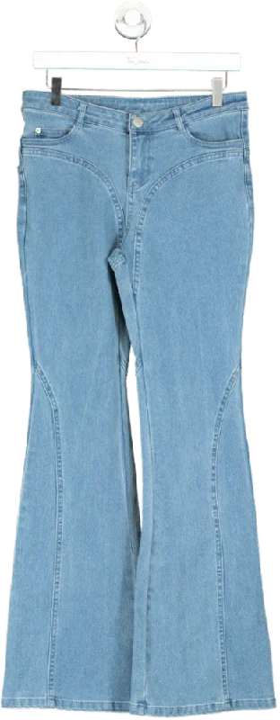 Oh Polly Blue Flared Jeans UK 8 Elegant Bootcut Fit Jeans