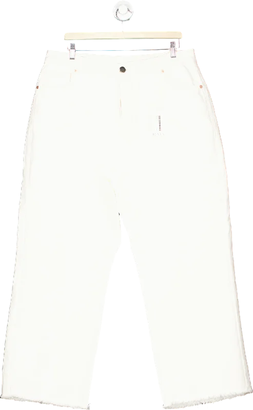 Raey White Wide Leg Jeans Size 32 Trendy Low-Rise Slim Jeans