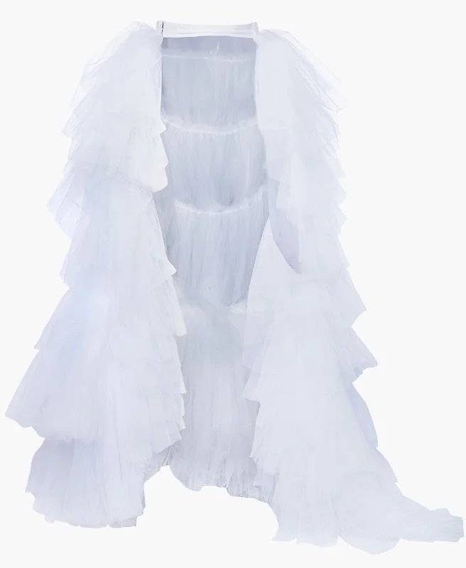 Serene Sparkle Ruffle Tulle Overskirt relaxed fit skirt