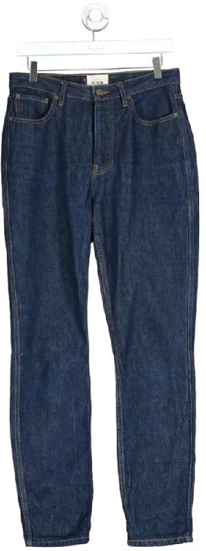 Sézane Blue Denim Jeans UK W30 Fashionable Vintage Wash Jeans