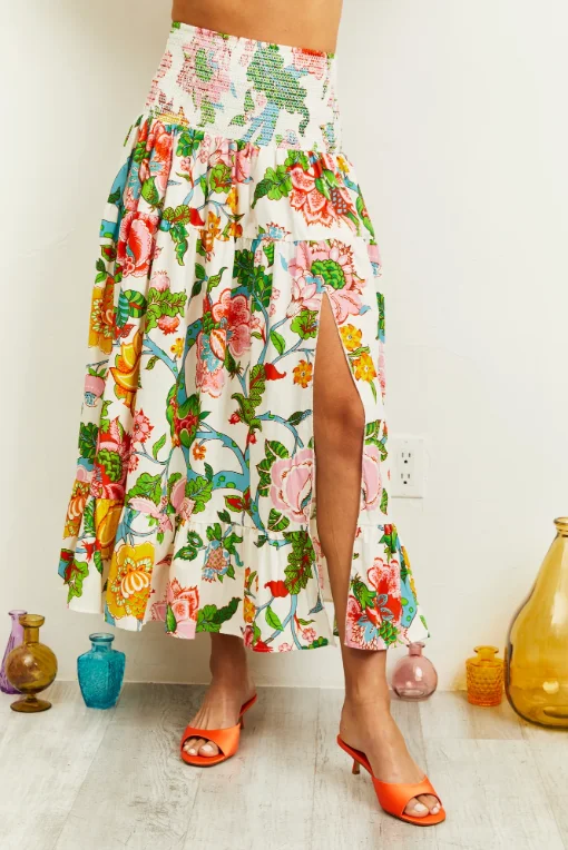LOVE THE LABEL ISABELLE PRINT SKIRT cashmere skirt fine