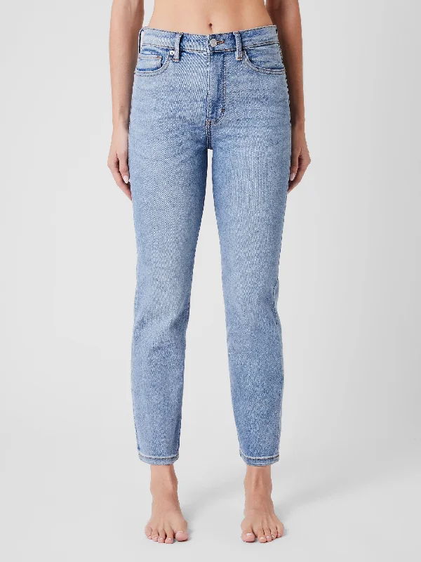 Stretch Denim Cigarette Fit Ankle Length Jeans 28 Inch Chic Dark-Wash Skinny Jeans