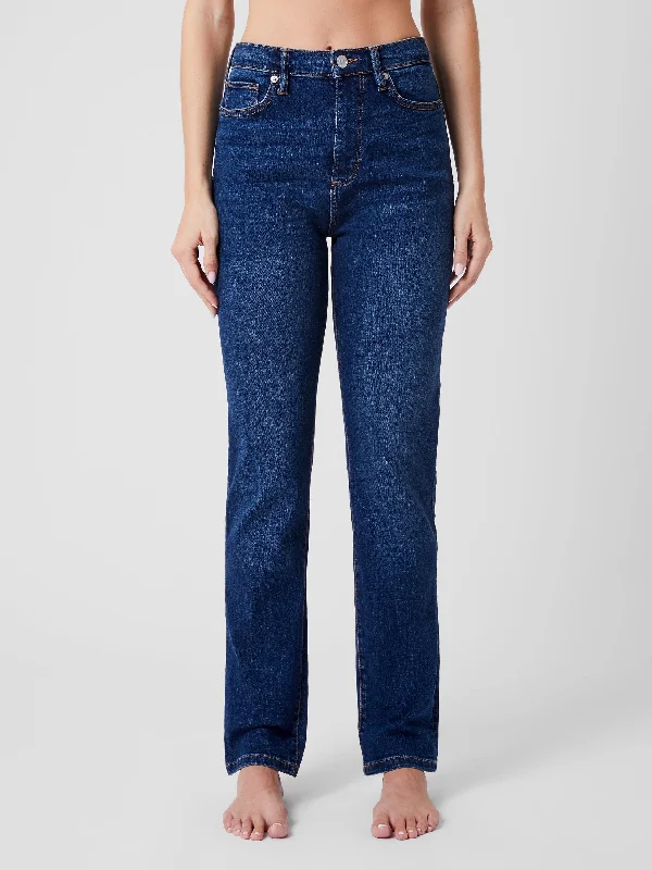 Stretch Denim Cigarette Fit Full Length Jeans 34 Inch Elegant Bootcut Fit Jeans