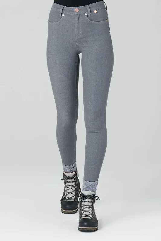 The Skinny Outdoor Jeans - Grey Denim Comfortable Low-Rise Jeans