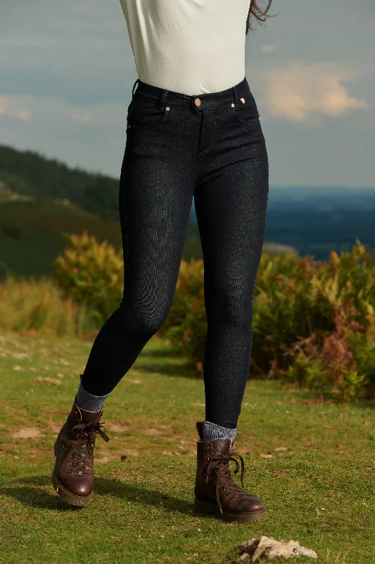 The Skinny Outdoor Jeans - Dark Blue Denim Stylish High-Waist Jeans