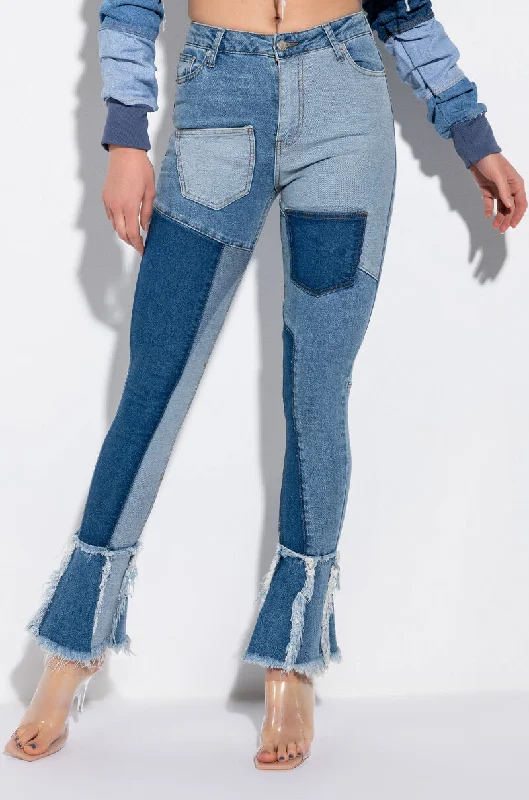 THIRD GENERATION NOUVEAU FLARE JEANS Trendy Button-Up High-Waist Jeans