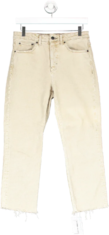 Topshop Beige Straight Leg High Rise Jeans W28 Elegant Skinny Leg Jeans