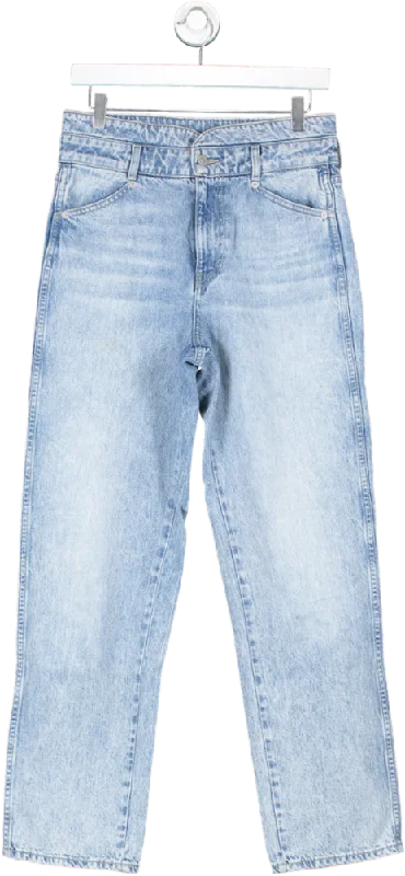 Veronica Beard Blue Blake Classic Straight High Rise Jeans UK S Classic Blue Denim Jeans