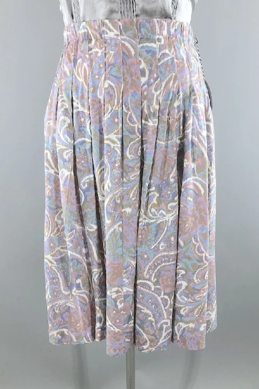 Vintage Pastel Ikat Print Skirt denim skirt stylish