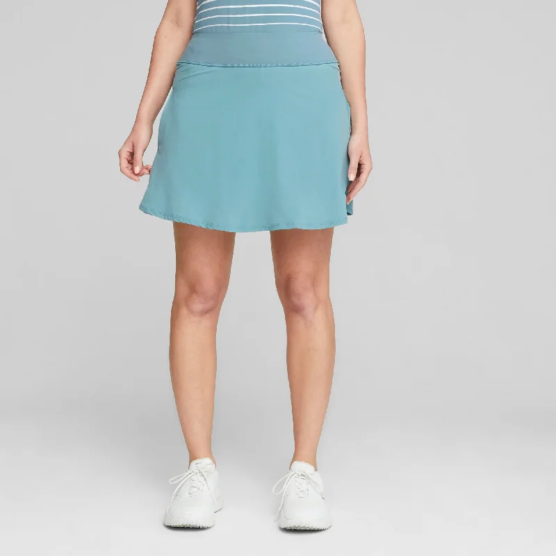 Women's PWRSHAPE Solid Golf Skirt | Bold Blue casual skirt length