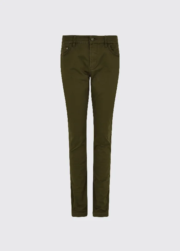 Sallybrook Stretch-Jeans - Olive Fashionable Straight Cut Jeans