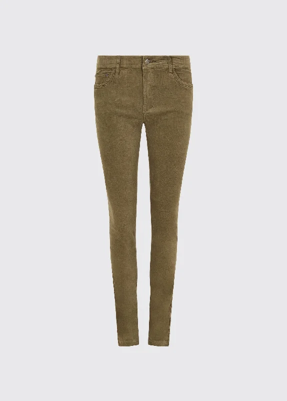 Honeysuckle Jeans - Dusky Green Chic Rolled Cuff Denim Jeans