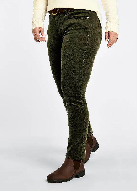 Honeysuckle Jeans - Olive Cozy Relaxed Fit Jeans