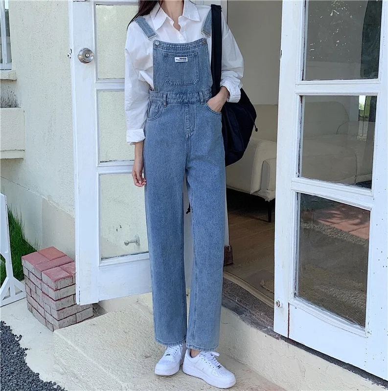 Large Jeans Salopette Comfortable Stretch Fit Jeans
