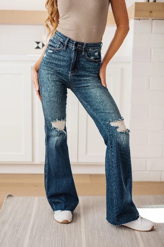 Judy Blue High Rise Control Top Distressed Flare Jeans 88739 - Exclusive Trendy Acid Wash Skinny Jeans Judy Blue High Rise Control Top Distressed Flare Jeans 88739 - Exclusive Trendy Acid Wash Skinny Jeans
