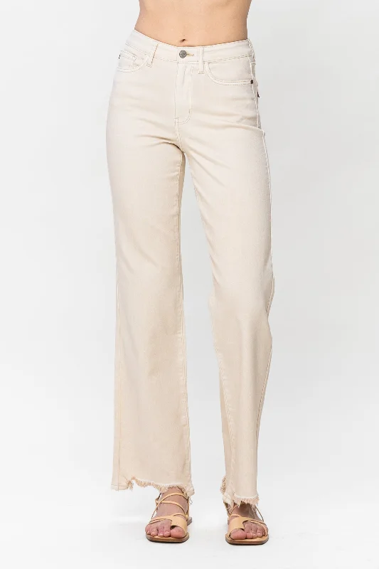 Judy Blue High Rise Over Dyed 90's Straight Jeans in Light Khaki Denim 82532 Casual High-Waisted Bootcut Jeans Judy Blue High Rise Over Dyed 90's Straight Jeans in Light Khaki Denim 82532 Casual High-Waisted Bootcut Jeans