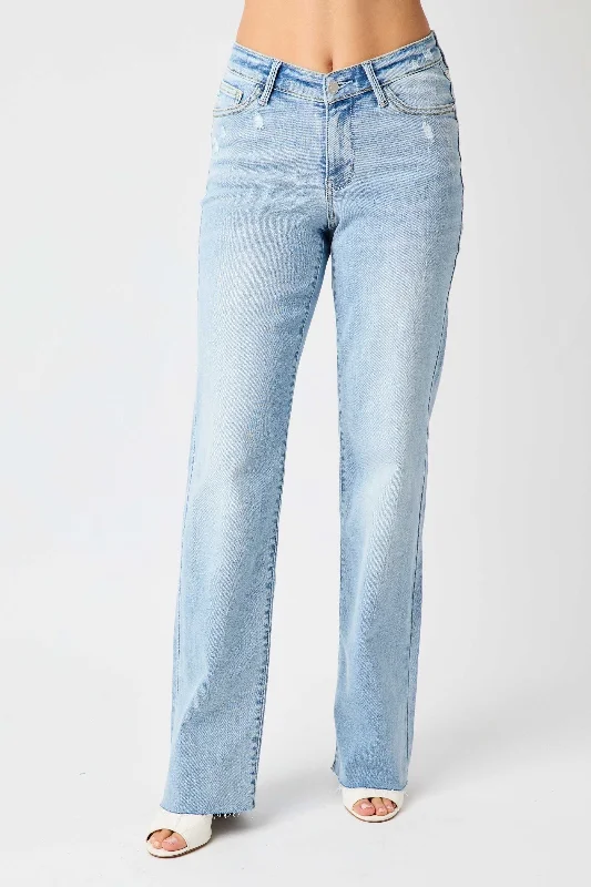 Judy Blue High Rise V Front Waistband Straight Jeans 82483 - Exclusive Comfortable Zip-Fly Denim Jeans Judy Blue High Rise V Front Waistband Straight Jeans 82483 - Exclusive Comfortable Zip-Fly Denim Jeans