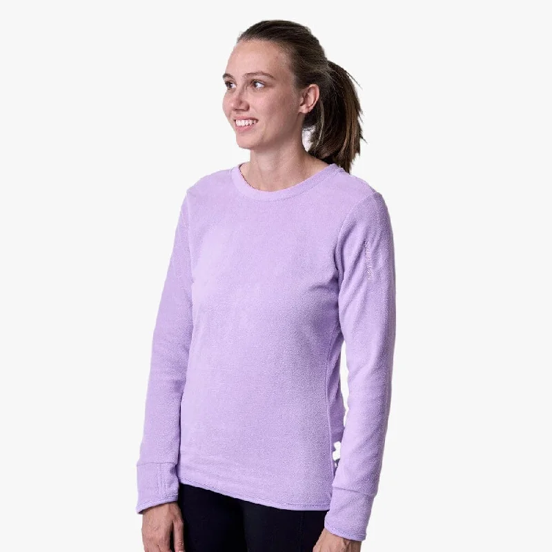 Salomon Womens Kabru Sweater Lavender Zippered Buttoned Snapped