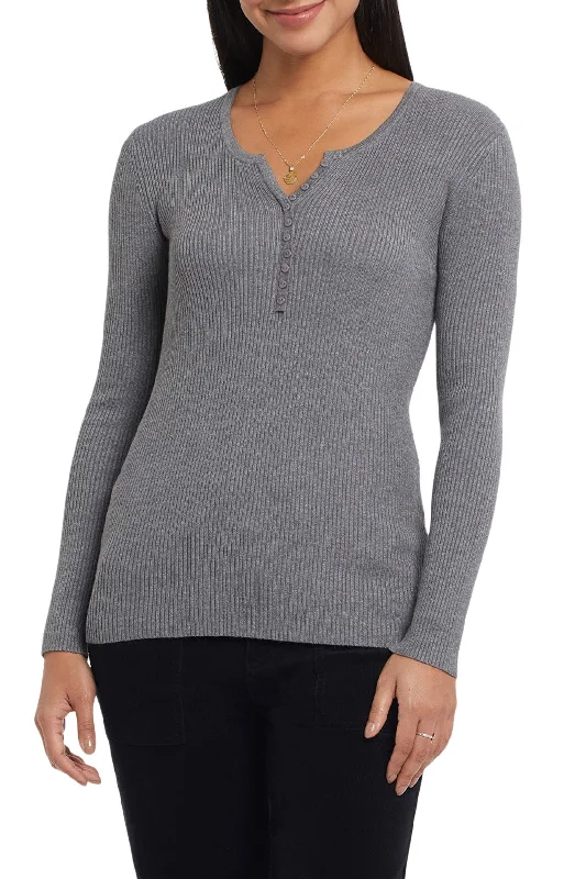 Tribal Henley Sweater 1046O-835-2313 Heather Carbon Chenille Fabric Brocade Fabric Lace Fabric