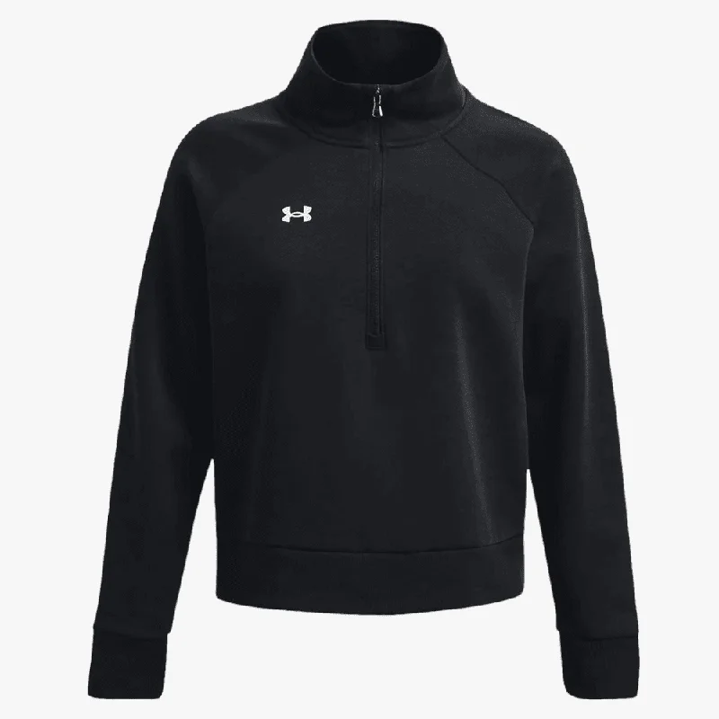 Under Armour Womens Rival Fleece Hz Sweater 001 Black Polka Dot Checkered Tartan