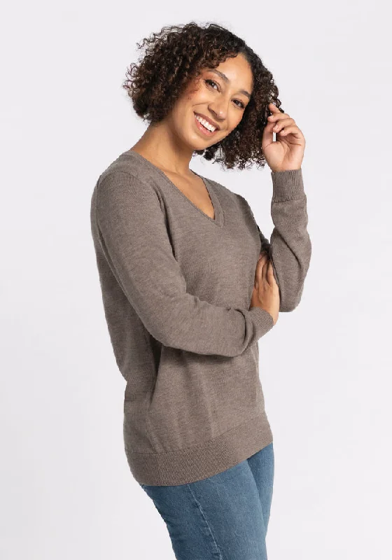 Francesca Sweater - Sable Satin Blend Silk Blend Wool Blend