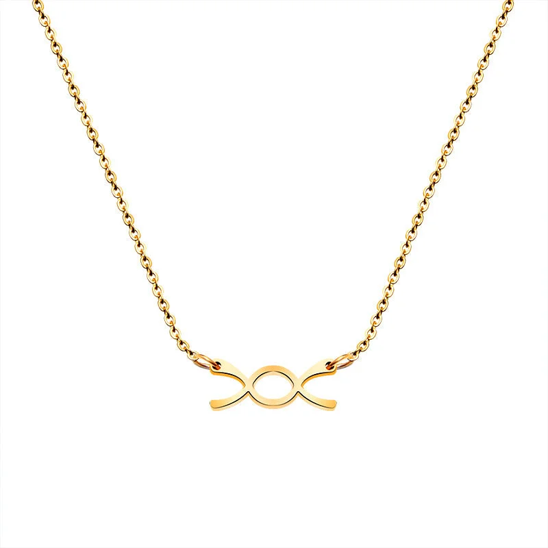 Bowknot Sweater Chain Necklace for Women Fashion XO Choker Neck Chain Necklaces Jewelry Accessories Iron Safe Non-Iron Wrinkle Free