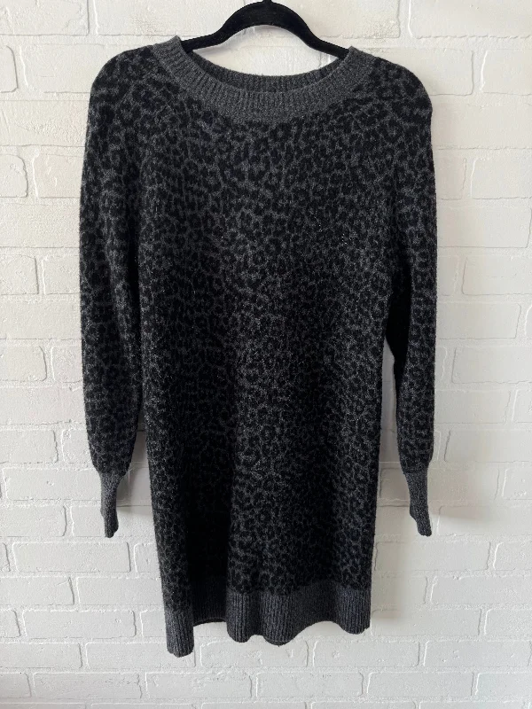 Dress Sweater By Loft In Black & Grey, Size: S Nylon Fabric Polyester Fabric Spandex Fabric Dress Sweater By Loft In Black & Grey, Size: S Nylon Fabric Polyester Fabric Spandex Fabric