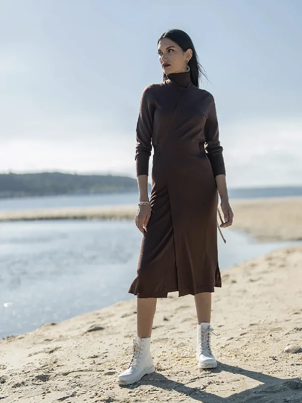 Ellie Makir Sleeveless Sweater Dress Spandex Rayon Corduroy