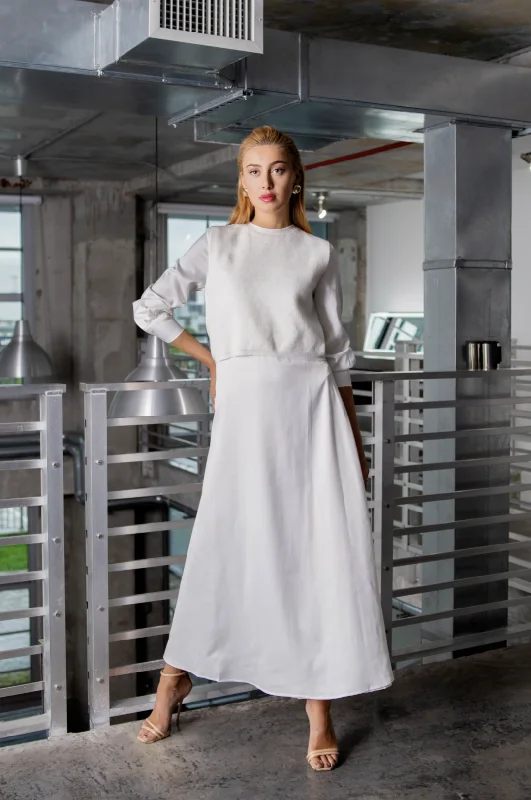 LUUM Slip Dress & Sweater Set Silk Blend Satin Velvet