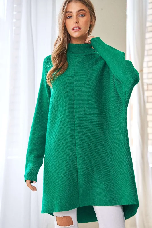Oversized Loose Fit Sweater / Dress Green Faux Fur Fabric Real Fur Fabric Shearling Fabric