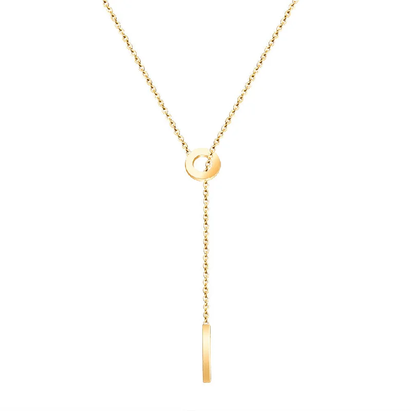 Sweater Chain Necklace Circle Strip Long Necklace for Women Gift Necklace Collares Choker Anti-Pilling Anti-Shrink Durable