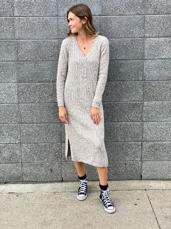 TAYLOR SWEATER DRESS Toggled Drawstring Belted