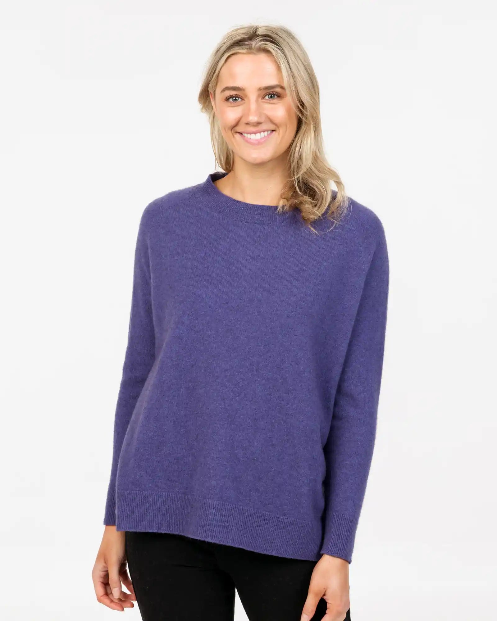 Violet Women's Lounge Sweater - NB816 Open Front Closed Front Wrap Front