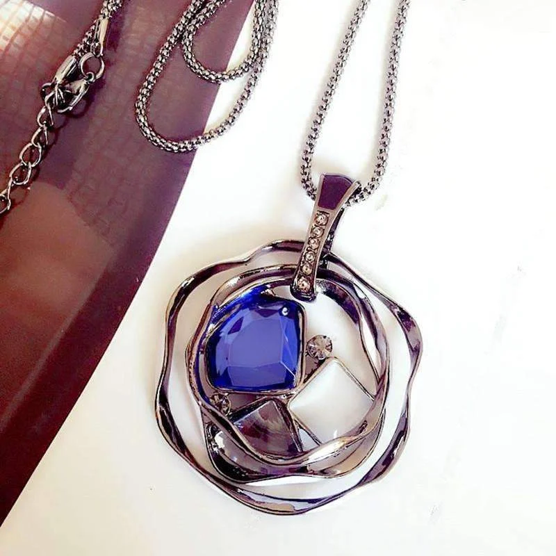 2016 New Arrival Women Pendant Necklaces New Fashion Sweater Chain Crystal Pendant Necklace Long Oversized Loose Flowy 2016 New Arrival Women Pendant Necklaces New Fashion Sweater Chain Crystal Pendant Necklace Long Oversized Loose Flowy
