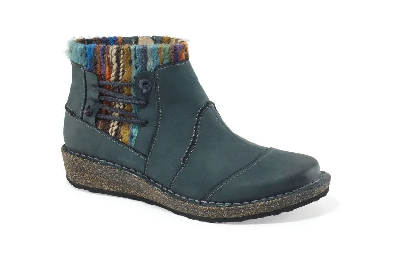Aetrex Tessa Sweater Ankle Boot Terry Blend Velvet Blend Canvas Blend