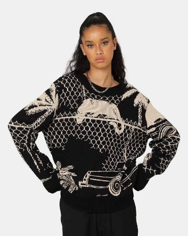 Honor The Gift Jungle Sweater Black Front Pockets Side Pockets Patch Pockets