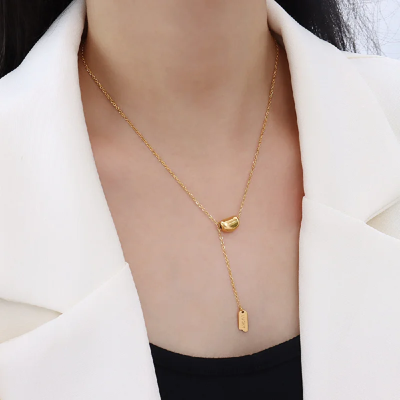 P329 gold necklace 40 5cm
