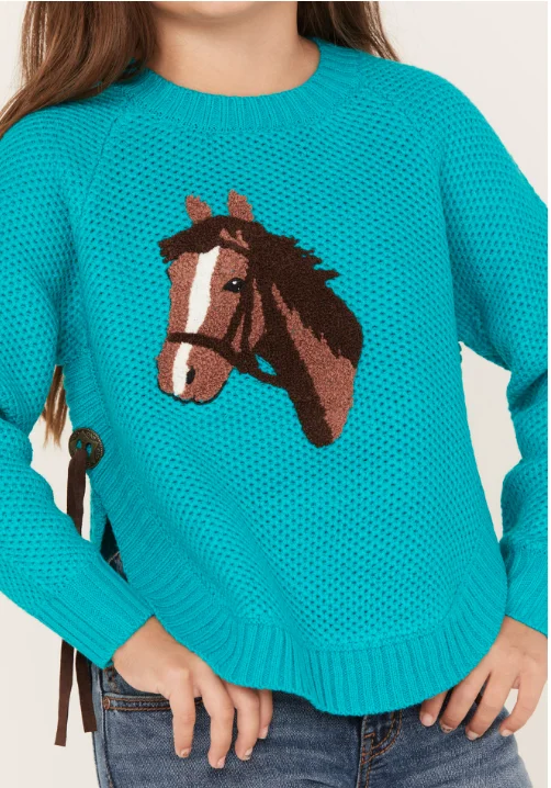 Kids Sedona Horse Head Sweater Rayon Fabric Velvet Fabric Corduroy Fabric