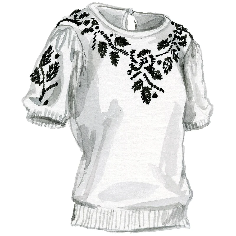 Embroidered Sweater Hooded Caped Shawl Collar