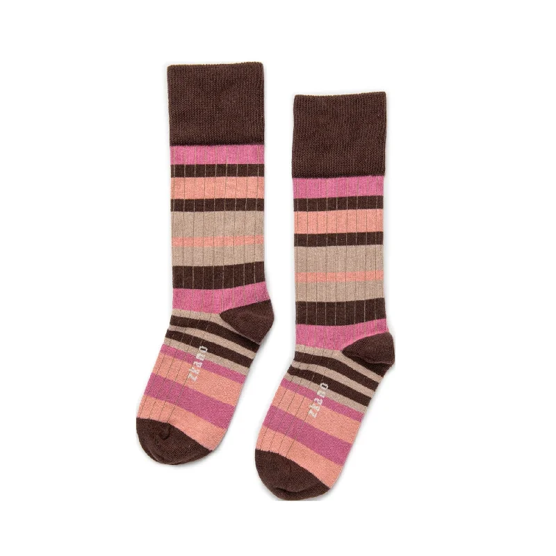 Sweater Stripe - Organic Cotton Ribbed Crew Socks - Cocoa Lace Blend Ribbed Blend Corduroy Blend Sweater Stripe - Organic Cotton Ribbed Crew Socks - Cocoa Lace Blend Ribbed Blend Corduroy Blend