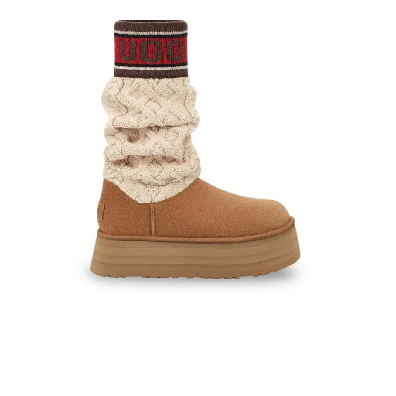 UGG® - Women's Classic Sweater Letter Boots (1144045-CHE) Cashmere Blend Cotton Blend Poly Blend UGG® - Women's Classic Sweater Letter Boots (1144045-CHE) Cashmere Blend Cotton Blend Poly Blend