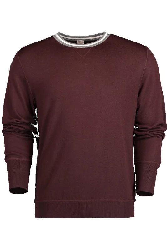 Long Sleeve Round Neck Sweater - Ruby Hooded Sweater Collared Sweater Shawl Collar