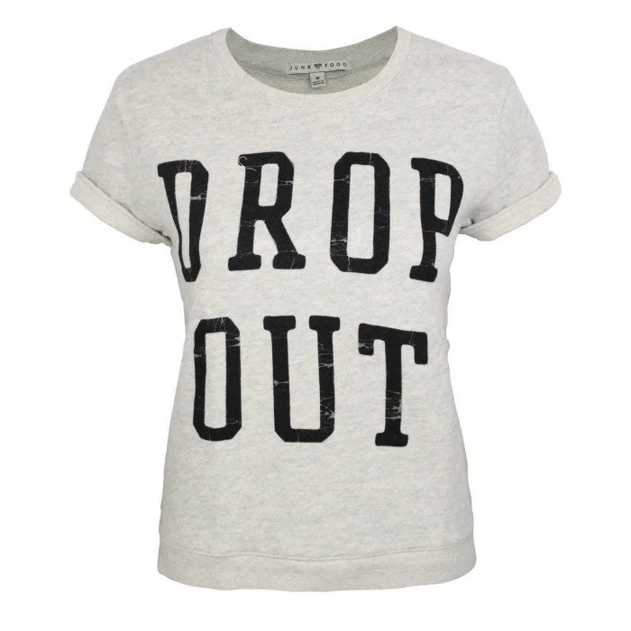Junk Food Womens/Ladies Drop Out Short-Sleeved Sweater Top Lightweight Heavyweight Midweight