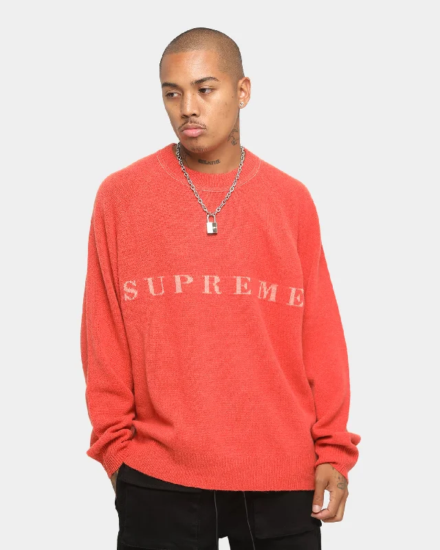 Supreme Stone Washed Sweater Red Mesh Sweater Canvas Denim