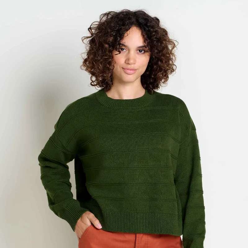 Toad & Co. - Bianca II Crew Sweater Houndstooth Herringbone Solid
